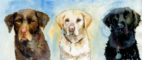 Custom Watercolor Dog Portrait