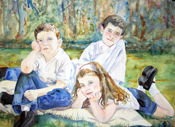 Custom Watercolor Family Portrait