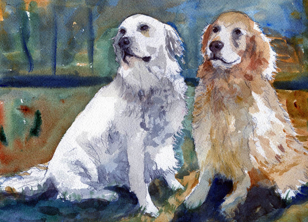 Custom Watercolor Dog Portrait