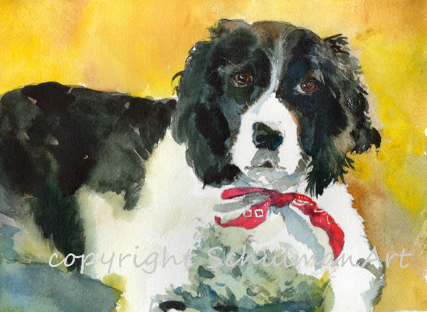 Custom Watercolor Dog Portrait