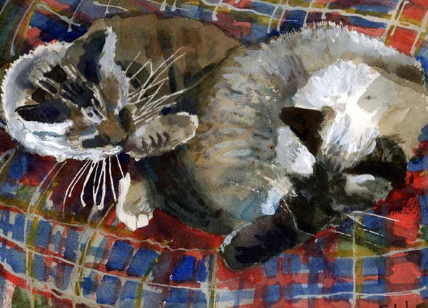 Custom Watercolor Cat Portrait