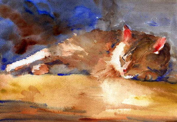 Custom Watercolor Cat Portrait