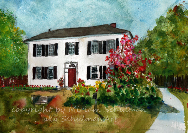 Custom Watercolor House Portrait