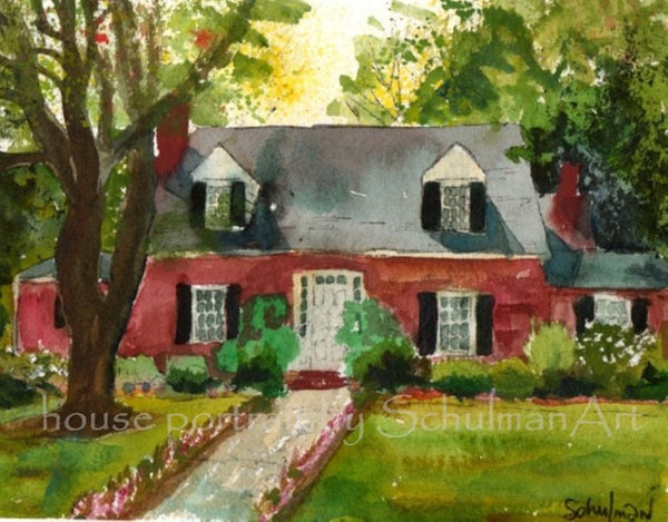 Custom Watercolor House Portrait