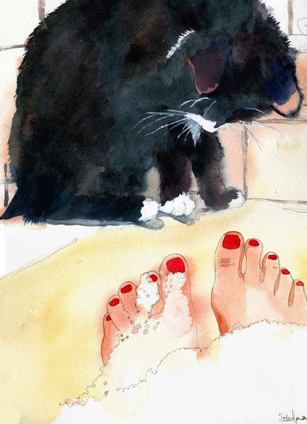 Custom Watercolor Cat Portrait