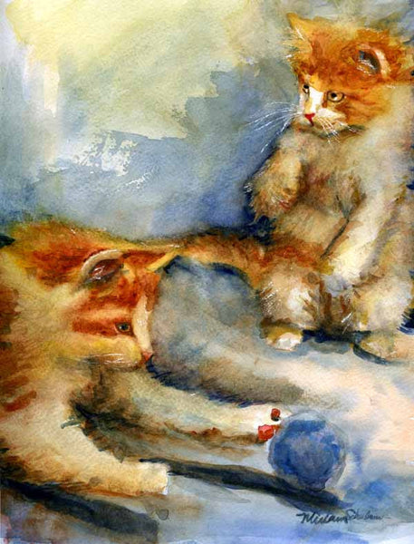 Custom Watercolor Cat Portrait