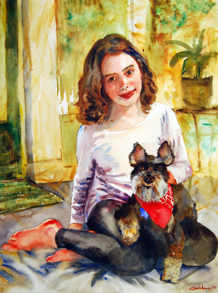 Custom Watercolor Family Portrait — Ladyfolk Studio