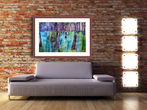 See the Forest Through the Music, Original Mixed Media Art