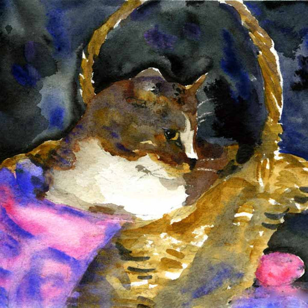 Custom Watercolor Cat Portrait