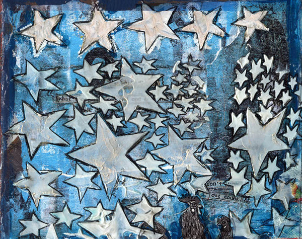 Stars and Stripes, Original Mixed Media Art