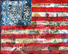 Stars and Stripes, Original Mixed Media Art